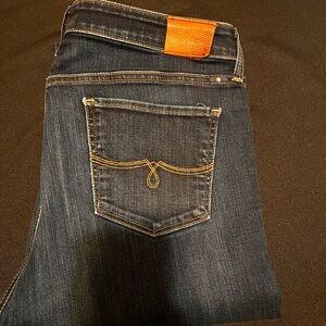Lucky Brand Indigo Jeans with Mustard Stitching